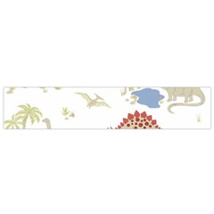 Dinosaur Art Pattern Small Premium Plush Fleece Scarf