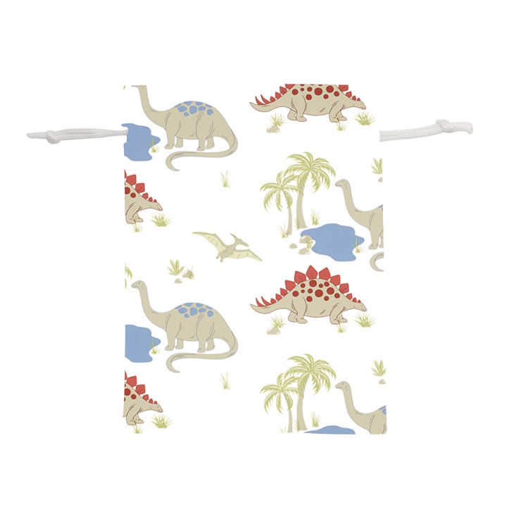 Dinosaur Art Pattern Lightweight Drawstring Pouch (M)