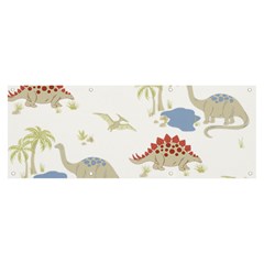 Dinosaur Art Pattern Banner And Sign 8  X 3  by Ket1n9