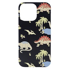 Dinosaur Art Pattern Iphone 14 Pro Max Black Uv Print Case by Ket1n9