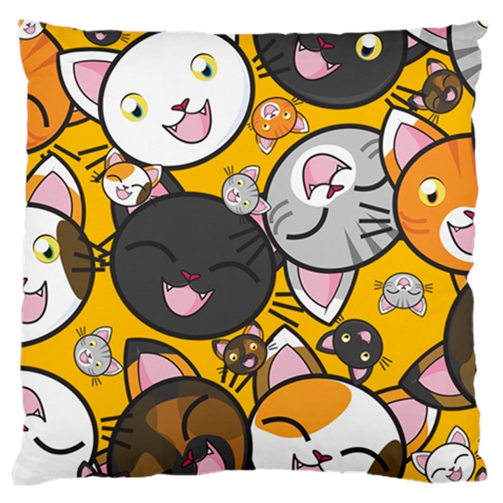 Cats-cute-kitty-kitties-kitten Large Cushion Case (One Side)