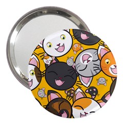 Cats-cute-kitty-kitties-kitten 3  Handbag Mirrors by Ket1n9