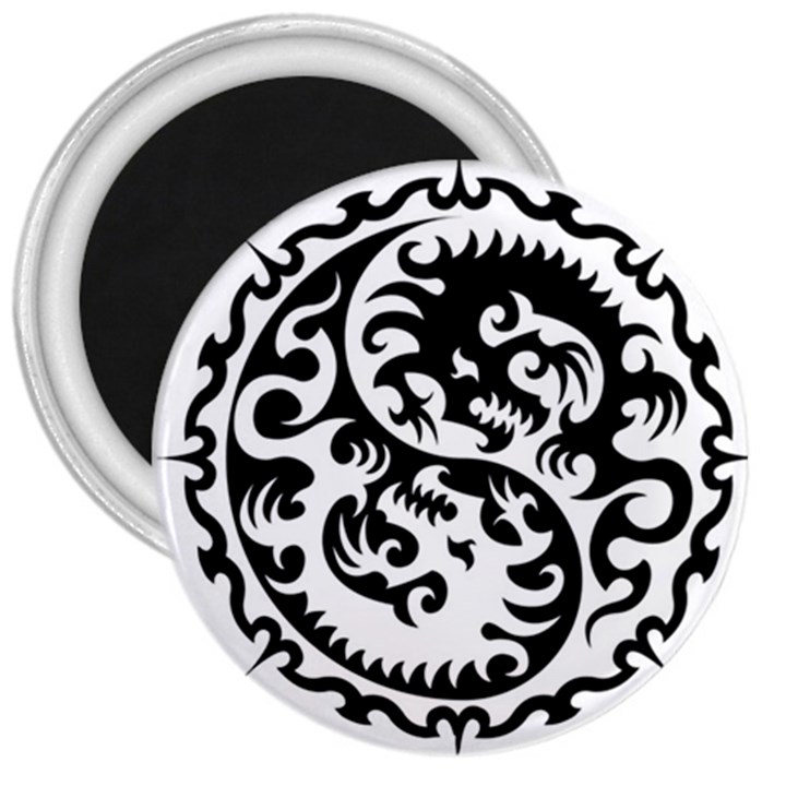 Ying Yang Tattoo 3  Magnets