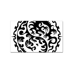 Ying Yang Tattoo Sticker Rectangular (100 Pack) by Ket1n9