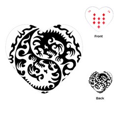 Ying Yang Tattoo Playing Cards Single Design (heart) by Ket1n9