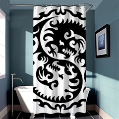 Ying Yang Tattoo Shower Curtain 36  X 72  (stall)  by Ket1n9