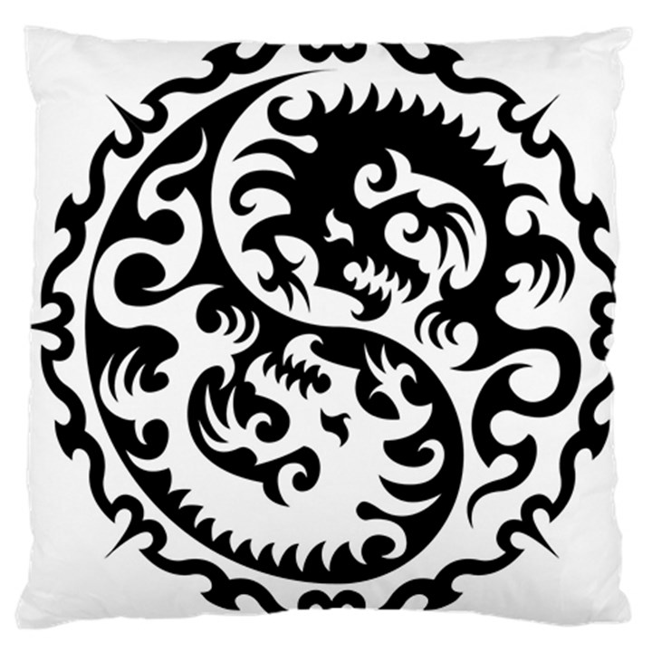 Ying Yang Tattoo Large Cushion Case (Two Sides)