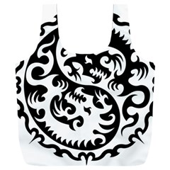 Ying Yang Tattoo Full Print Recycle Bag (xxl) by Ket1n9