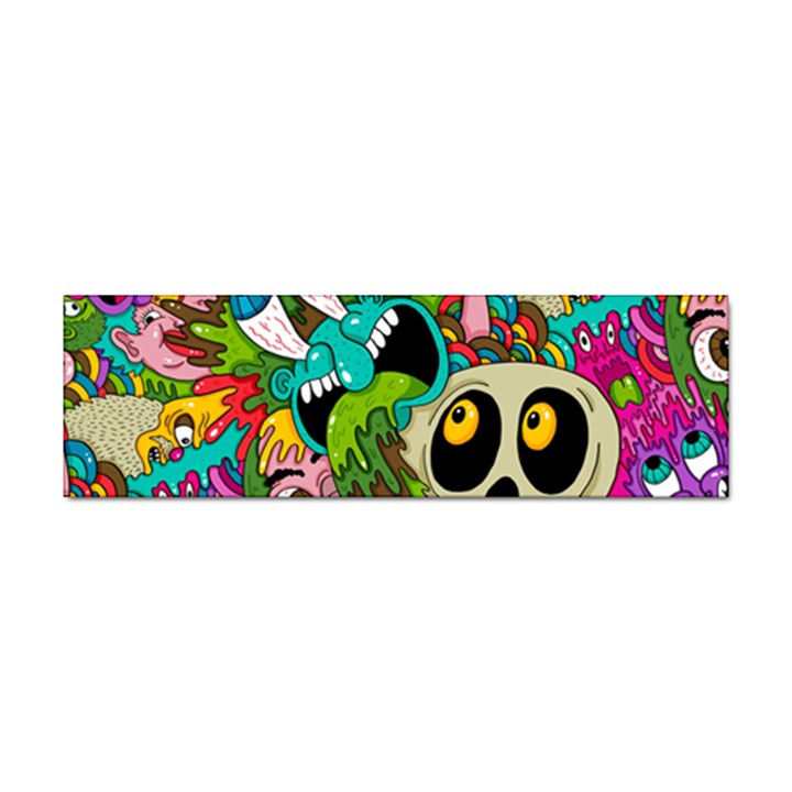 Crazy Illustrations & Funky Monster Pattern Sticker (Bumper)