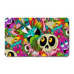 Crazy Illustrations & Funky Monster Pattern Magnet (rectangular) by Ket1n9