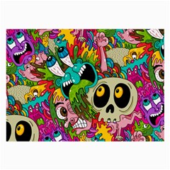 Crazy Illustrations & Funky Monster Pattern Large Glasses Cloth by Ket1n9