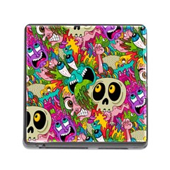 Crazy Illustrations & Funky Monster Pattern Memory Card Reader (square 5 Slot) by Ket1n9