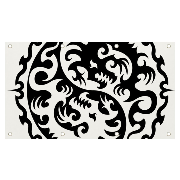 Ying Yang Tattoo Banner and Sign 7  x 4 