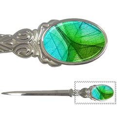 Sunlight Filtering Through Transparent Leaves Green Blue Letter Opener by Ket1n9