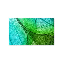 Sunlight Filtering Through Transparent Leaves Green Blue Sticker Rectangular (10 Pack)