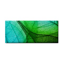 Sunlight Filtering Through Transparent Leaves Green Blue Hand Towel by Ket1n9