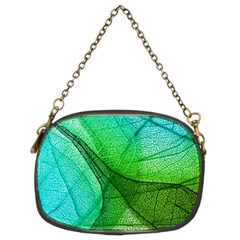 Sunlight Filtering Through Transparent Leaves Green Blue Chain Purse (two Sides) by Ket1n9