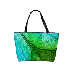 Sunlight Filtering Through Transparent Leaves Green Blue Classic Shoulder Handbag by Ket1n9