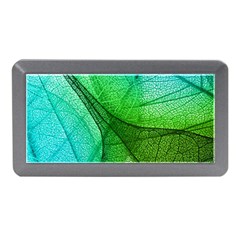 Sunlight Filtering Through Transparent Leaves Green Blue Memory Card Reader (mini) by Ket1n9