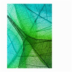 Sunlight Filtering Through Transparent Leaves Green Blue Small Garden Flag (two Sides) by Ket1n9