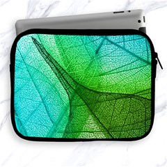 Sunlight Filtering Through Transparent Leaves Green Blue Apple Ipad 2/3/4 Zipper Cases by Ket1n9