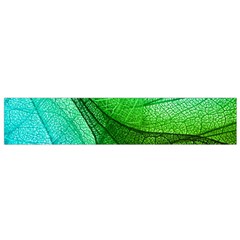 Sunlight Filtering Through Transparent Leaves Green Blue Small Premium Plush Fleece Scarf