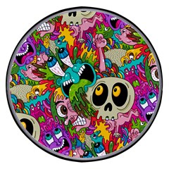 Crazy Illustrations & Funky Monster Pattern Wireless Fast Charger(black) by Ket1n9