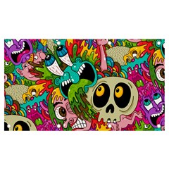 Crazy Illustrations & Funky Monster Pattern Banner And Sign 7  X 4  by Ket1n9