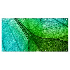 Sunlight Filtering Through Transparent Leaves Green Blue Banner And Sign 8  X 4  by Ket1n9