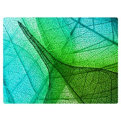 Sunlight Filtering Through Transparent Leaves Green Blue Premium Plush Fleece Blanket (extra Small) by Ket1n9