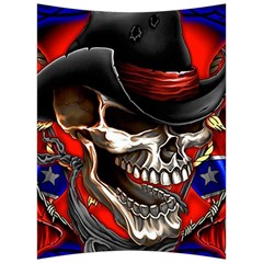 Confederate Flag Usa America United States Csa Civil War Rebel Dixie Military Poster Skull Back Support Cushion