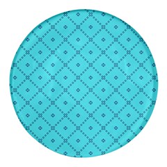 Pattern-background-texture Round Glass Fridge Magnet (4 Pack)