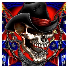 Confederate Flag Usa America United States Csa Civil War Rebel Dixie Military Poster Skull Lightweight Scarf  by Ket1n9