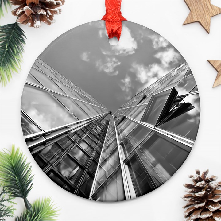 Architecture-skyscraper Round Ornament (Two Sides)