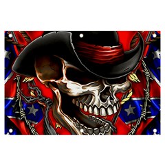 Confederate Flag Usa America United States Csa Civil War Rebel Dixie Military Poster Skull Banner And Sign 6  X 4  by Ket1n9