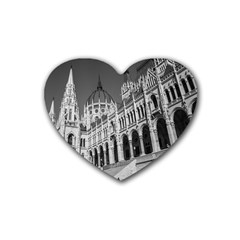 Architecture-parliament-landmark Rubber Heart Coaster (4 Pack) by Ket1n9