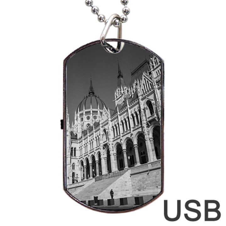 Architecture-parliament-landmark Dog Tag USB Flash (Two Sides)