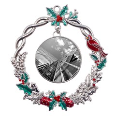 Architecture-skyscraper Metal X mas Wreath Holly Leaf Ornament by Ket1n9