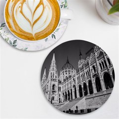 Architecture-parliament-landmark Uv Print Round Tile Coaster by Ket1n9