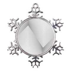 Background-pattern-stripe Metal Large Snowflake Ornament by Ket1n9