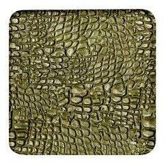 Aligator-skin Square Glass Fridge Magnet (4 Pack) by Ket1n9