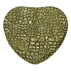 Aligator-skin Heart Glass Fridge Magnet (4 Pack) by Ket1n9