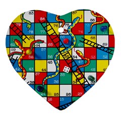 Snakes And Ladders Ornament (heart) by Ket1n9