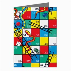 Snakes And Ladders Greeting Cards (pkg Of 8) by Ket1n9