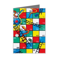 Snakes And Ladders Mini Greeting Card by Ket1n9