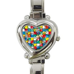 Snakes And Ladders Heart Italian Charm Watch by Ket1n9