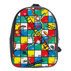 Snakes And Ladders School Bag (xl) by Ket1n9