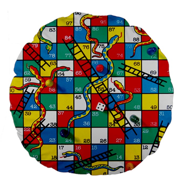 Snakes And Ladders Large 18  Premium Flano Round Cushions