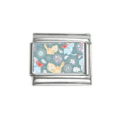 Cute Cat Background Pattern Italian Charm (9mm) by Ket1n9