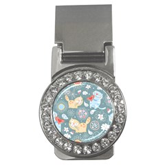 Cute Cat Background Pattern Money Clips (cz)  by Ket1n9